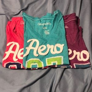 Three Aeropostale shirts